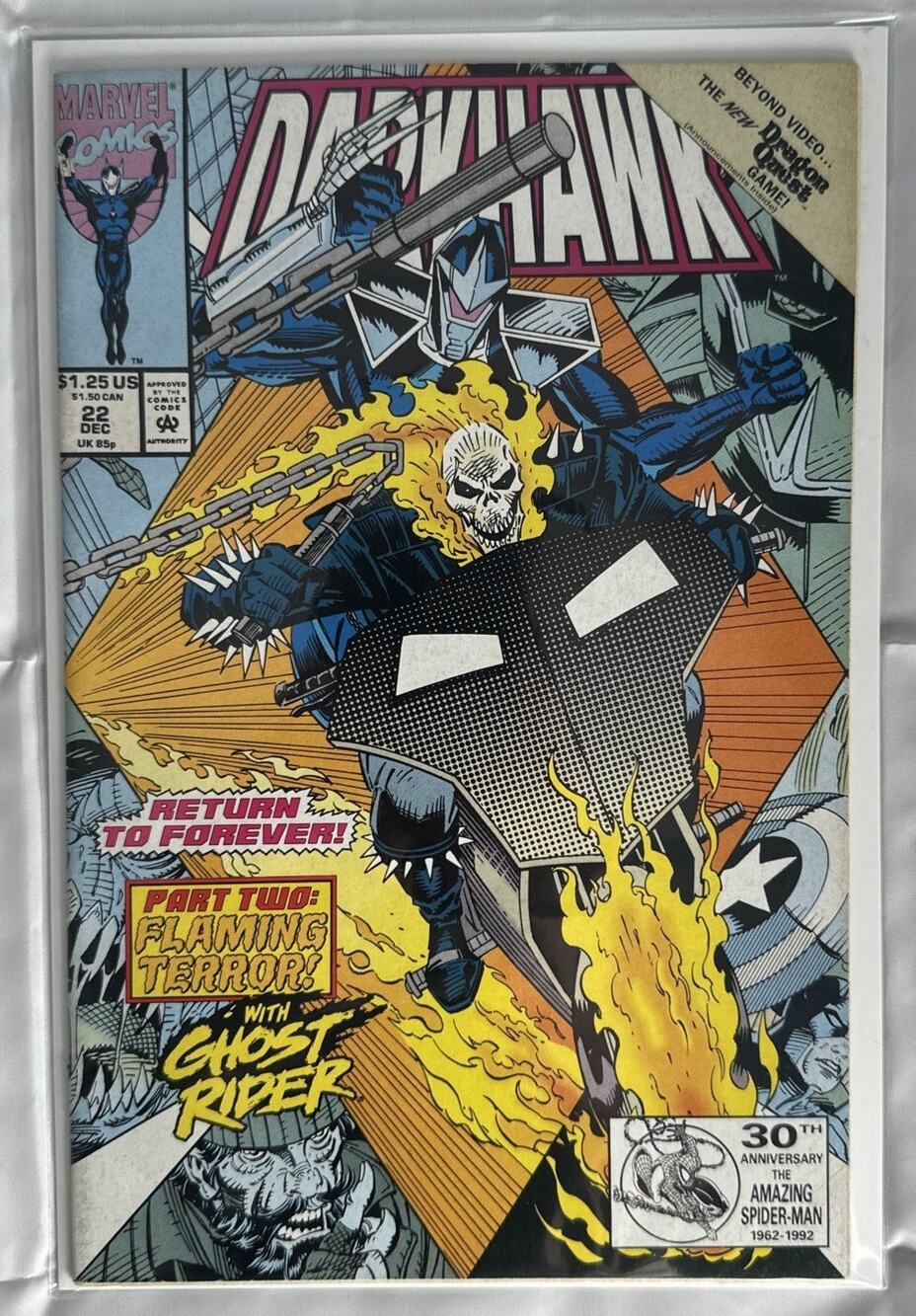 Darkhawk #22 - Marvel Comic Book (1992) - Ghost Rider: Flaming Terror!